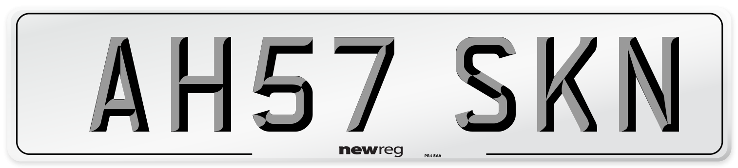 AH57 SKN Number Plate from New Reg